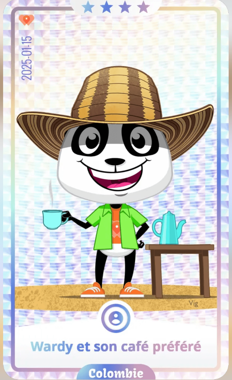 Wardy et son café préféré